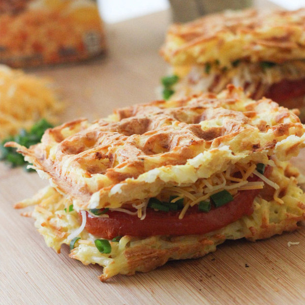 Waffle Iron Breakfast Sandwich {250 Calories} - Health Beet